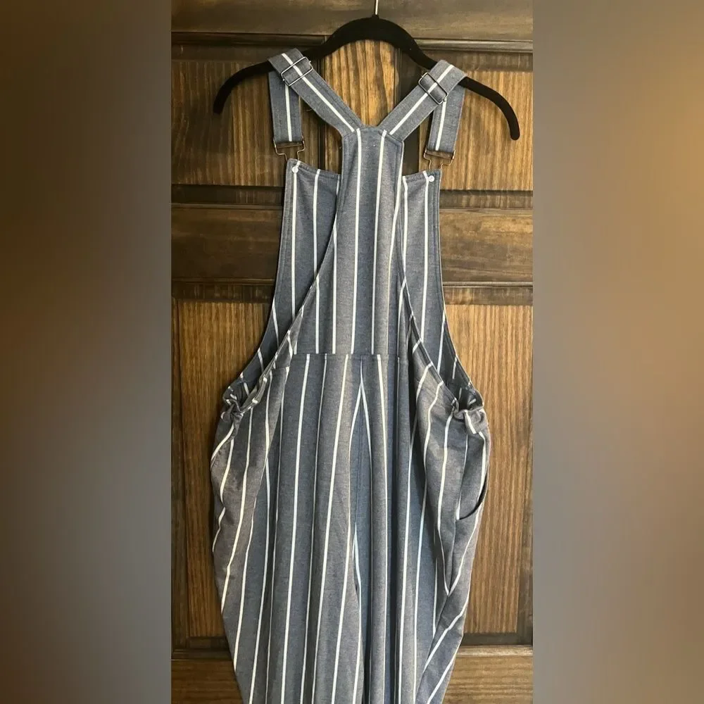 NEW, BIBS SIZE 14/16 BLUE WHITE STRIPE JUMPSUIT ROMPER EST. 1946​ - Picture 5 of 6